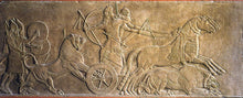 Load image into Gallery viewer, Assyrian Ashurnasirpal II hunting lions Carving sculpture wall plaque 22.75&quot; www.Neo-Mfg.com
