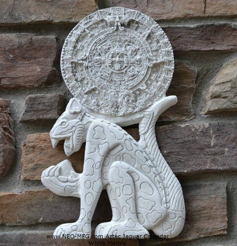History Aztec Maya Jaguar Calendar Sun Stone Sculpture Statue 14