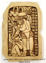 Load image into Gallery viewer, History Aztec Maya Mesoamerica lintel 46 plaque wall Sculpture Statue www.Neo-Mfg.com 9.5" d14
