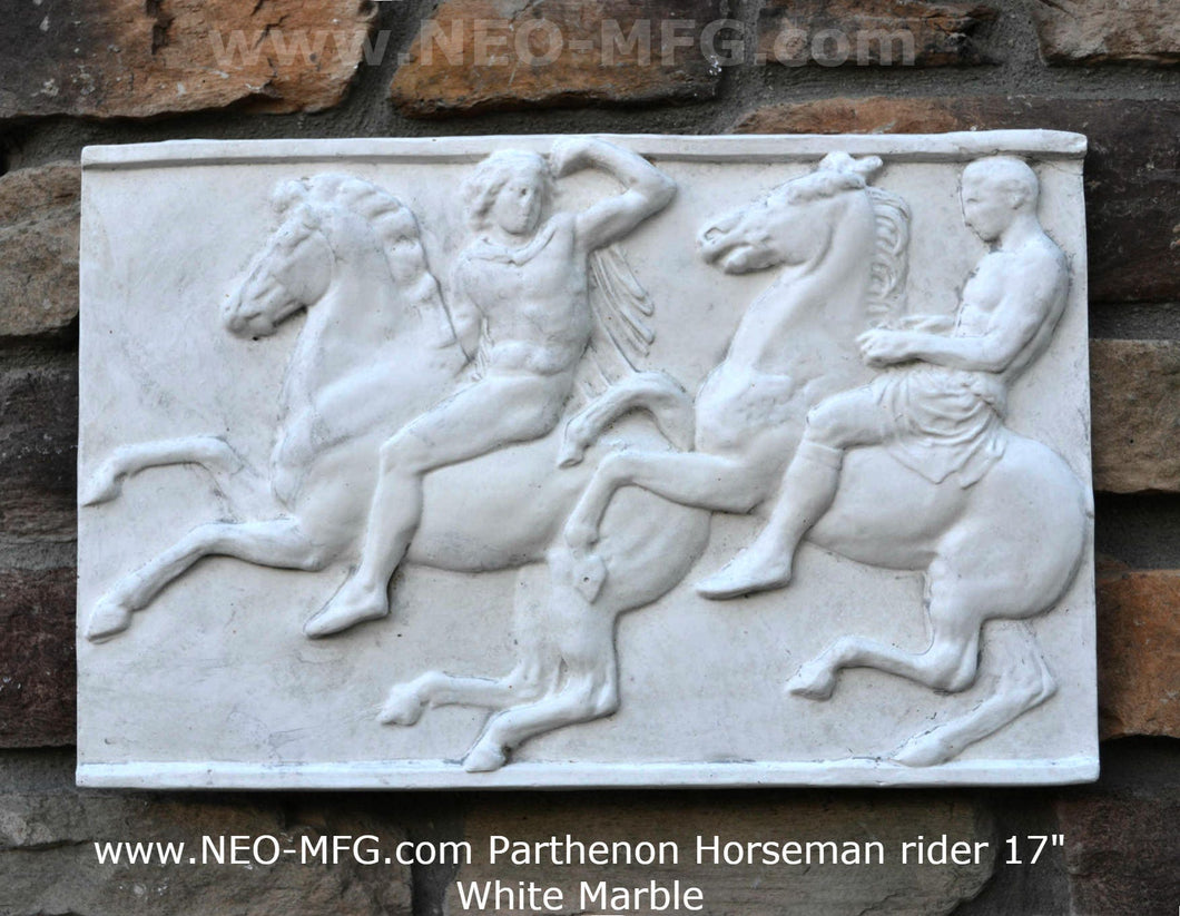 Roman Greek Parthenon Horseman rider Artifact Carved Sculpture Statue www.Neo-Mfg.com 17
