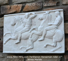 Load image into Gallery viewer, Roman Greek Parthenon Horseman rider Artifact Carved Sculpture Statue www.Neo-Mfg.com 17&quot;
