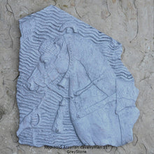 Load image into Gallery viewer, Assyrian cavalryman horse Sculpture Statue Relief wall fragment www.Neo-mfg.com 13&quot; 1*
