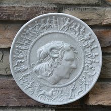 Load image into Gallery viewer, Roman Greek Alexander the Great Lysimachos Sculptural Wall relief plaque www.Neo-Mfg.com 12&quot; c12
