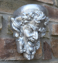 Load image into Gallery viewer, Pan Gargoyle Satyr Faun wall Mephistopheles corbel keystone Grotesque goblin sculpture www.NEO-MFG.com 7&quot;
