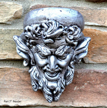 Load image into Gallery viewer, Pan Gargoyle Satyr Faun wall Mephistopheles corbel keystone Grotesque goblin sculpture www.NEO-MFG.com 7"
