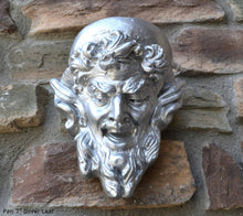 Load image into Gallery viewer, Pan Gargoyle Satyr Faun wall Mephistopheles corbel keystone Grotesque goblin sculpture www.NEO-MFG.com 7&quot;

