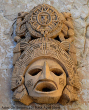 Load image into Gallery viewer, History Aztec Maya Artifact mask Sun Stone &amp; Serpents Sculpture Statue 10" Tall www.Neo-Mfg.com
