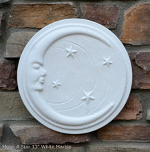 Load image into Gallery viewer, Celstial Moon 4 stars wall Art Sculpture Frieze Plaque Home decor 13" neo-mfg

