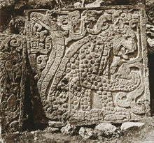 Load image into Gallery viewer, Aztec Mayan Jaguar Balam Cat sculpture Wall plaque carving 7" www.Neo-Mfg.com b15
