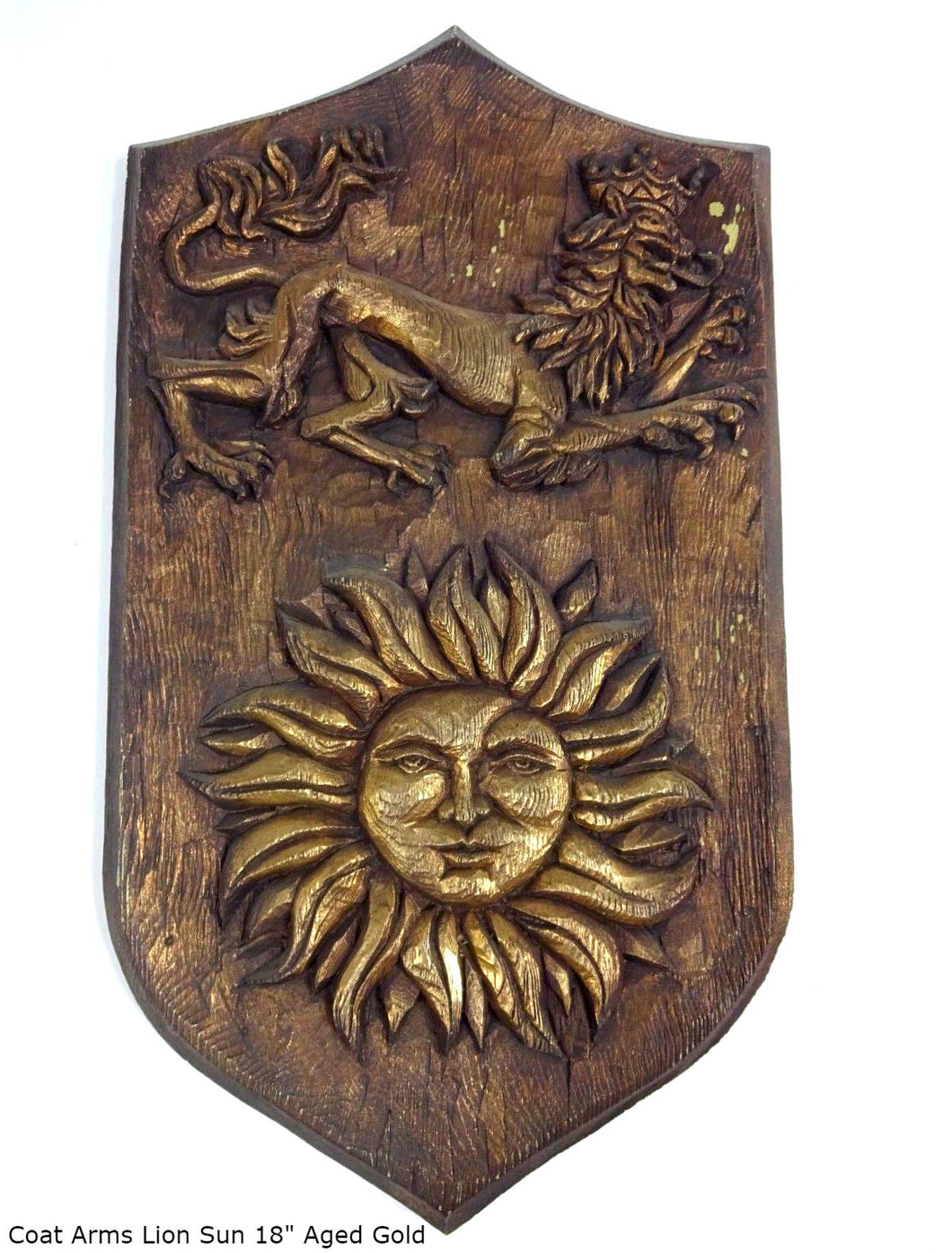 Decor Coat of Arms Lion Sun Crests wall plaque sign www.Neo-Mfg.com home garden decor art medieval 18