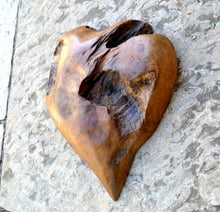 Load image into Gallery viewer, Solid Aged wood Heart wall home decor sculpture 17" x 14" www.NEO-MFG.com - 1 of a kind - Love
