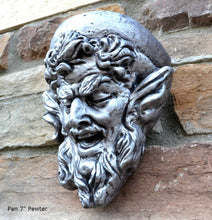 Load image into Gallery viewer, Pan Gargoyle Satyr Faun wall Mephistopheles corbel keystone Grotesque goblin sculpture www.NEO-MFG.com 7&quot;
