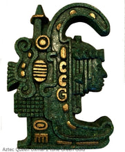 Load image into Gallery viewer, Aztec Mayan Queen of Uxmal Architectural element bust Sculpture wall plaque www.Neo-Mfg.com 8.5" home decor b1
