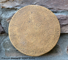 Load image into Gallery viewer, Greek Crete Phaistos Phaestos Discus Plaque Hieroglyphics wall plaque art 6" www.Neo-Mfg.com
