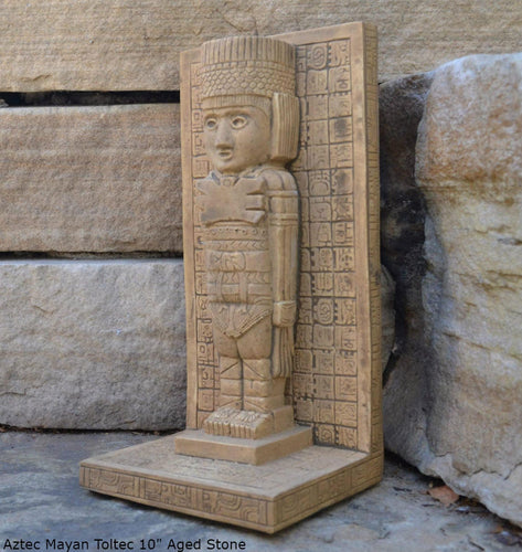 History Toltec warrior Mesoamerican MAYAN AZTEC Sculptural wall relief plaque 10