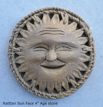 Load image into Gallery viewer, Celestial Sun Rattan Face Pendant Sculpture Wall plaque art decor www.NEO-MFG.com 4&quot;
