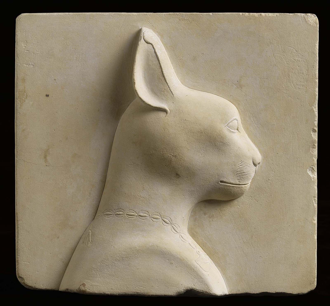 History Egyptian Bastat Cat Votive Sculptural wall relief bust Neo-Mfg 9