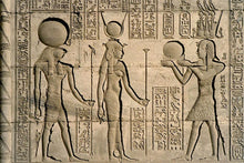 Load image into Gallery viewer, History Egyptian Goddess Hathor Dendera Sculptural wall relief www.Neo-Mfg.com 11" Cow home decor art e9
