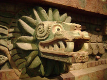 Load image into Gallery viewer, History Feathered Serpent Head of Quetzalcoatl Aztec Maya Artifact Carved Sculpture Statue www.Neo-Mfg.com mini
