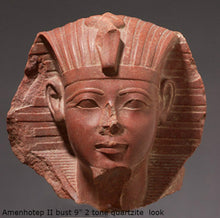 Load image into Gallery viewer, History Egyptian Amenhotep / Amenophis II bust head Sculpture Statue 9&quot; Tall www.Neo-Mfg.com on Wood
