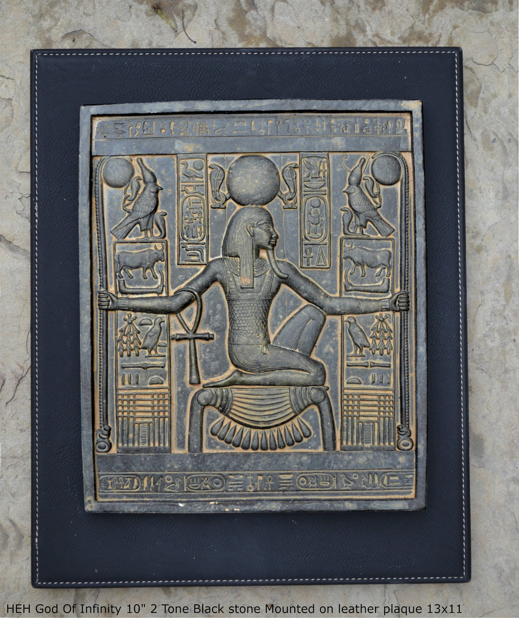 Egyptian HEH God Of Infinity Tutankhamen Fragment Plaque Wall Frieze 10