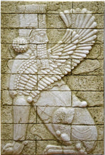 Load image into Gallery viewer, Assyrian Mesopotamian Winged sphinx palace of Darius the Great at Susa wall plaque art Sculpture 19&quot; www.Neo-Mfg.com Museum reproduction
