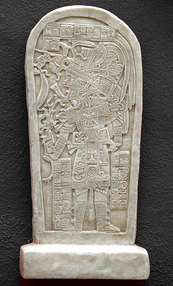Aztec Mayan Petén Machaquilá Stela 3 wall plaque art Sculpture 15