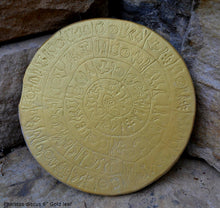 Load image into Gallery viewer, Greek Crete Phaistos Phaestos Discus Plaque Hieroglyphics wall plaque art 6&quot; www.Neo-Mfg.com
