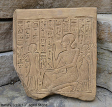 Load image into Gallery viewer, History Egyptian Hatiay Stela Fragment Sculptural wall relief plaque www.Neo-Mfg.com 10" h8
