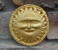 Load image into Gallery viewer, Celestial Sun Rattan Face Pendant Sculpture Wall plaque art decor www.NEO-MFG.com 4"
