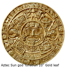 Load image into Gallery viewer, Aztec Mayan Tonatiuh sun god relief sculpture ancient replica www.Neo-Mfg.com 10&quot; n4
