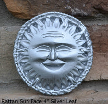 Load image into Gallery viewer, Celestial Sun Rattan Face Pendant Sculpture Wall plaque art decor www.NEO-MFG.com 4&quot;
