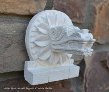 Load image into Gallery viewer, History Feathered Serpent Head of Quetzalcoatl Aztec Maya Artifact Carved Sculpture Statue 4" www.Neo-Mfg.com
