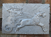 Load image into Gallery viewer, Historical Assyrian warriors Chariot Royal hunt wall art Sculpture www.Neo-Mfg.com 13&quot; a10
