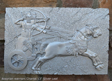Load image into Gallery viewer, Historical Assyrian warriors Chariot Royal hunt wall art Sculpture www.Neo-Mfg.com 13" a10
