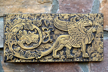 Load image into Gallery viewer, Griffin gryphon Winged lion wall Sculpture plaque 11&quot; www.Neo-Mfg.com Home decor mystical e20
