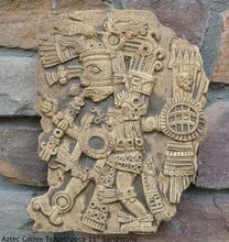 Load image into Gallery viewer, History Aztec Maya Artifact Carved Tezcatlipoca &amp; Chalchiuhtlicue Sculpture Statue 11&quot; Tall www.Neo-Mfg.com Wall art Codex 2 pc set
