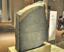 Load image into Gallery viewer, History Egyptian Rosetta Stone Sculpture Statue 12" Tall www.Neo-Mfg.com home decor Museum reproduction
