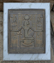 Load image into Gallery viewer, Egyptian HEH God Of Infinity Tutankhamen Fragment Plaque Wall Frieze 10&quot; tall www.NEO-MFG.com mounted on plaque
