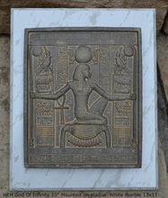 Load image into Gallery viewer, Egyptian HEH God Of Infinity Tutankhamen Fragment Plaque Wall Frieze 10" tall www.NEO-MFG.com mounted on plaque
