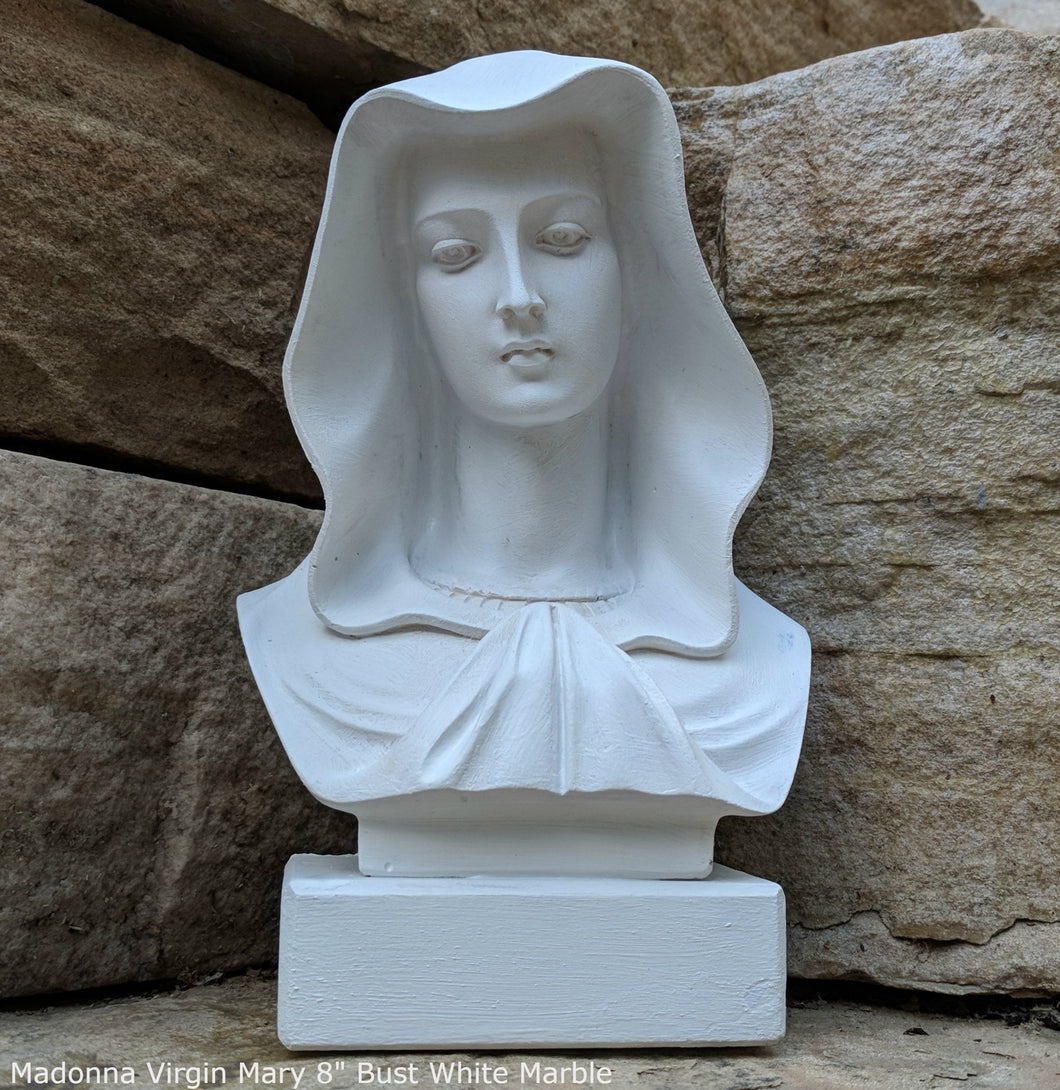 Religious Madonna Virgin Mary Bust Sculpture 8