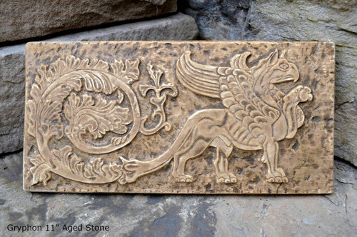 Griffin gryphon Winged lion wall Sculpture plaque 11