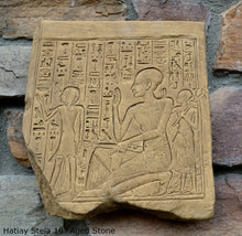 Load image into Gallery viewer, History Egyptian Hatiay Stela Fragment Sculptural wall relief plaque www.Neo-Mfg.com 10" h8
