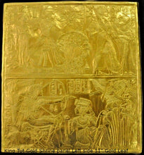 Load image into Gallery viewer, History Egyptian King Tutankhamun Tut Golden Shrine Left side Plaque Sculpture 11&quot; www.Neo-Mfg.com home decor Museum Reproduction h9
