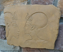 Load image into Gallery viewer, History Egyptian Akhenaten &amp; Nefertiti Wilbour Plaque Artifact Sculpture 11&quot; www.Neo-Mfg.com home decor m12
