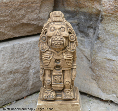 Aztec Mayan Xolotl Underworld ancient replica Sculpture www.Neo-Mfg.com 7