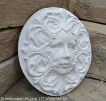 Load image into Gallery viewer, Greenwoman Elegant Sculptural Wall frieze plaque Fragment relief www.Neo-Mfg.com 12&quot;
