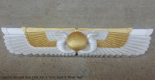 Load image into Gallery viewer, History Egyptian Ur Uatchti Winged Sun Disk Pediment hieroglyph Sculptural wall relief www.Neo-Mfg.com 20"
