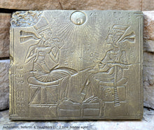 Load image into Gallery viewer, History Egyptian Akhenaten, Nefertiti &amp; Daughters Plaque Artifact Sculpture 11" www.Neo-Mfg.com home decor e26
