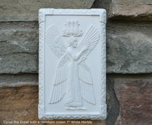 Load image into Gallery viewer, Persian Cyrus the Great with a Hemhem crown king sculpture wall plaque 6&quot; www.neo-mfg.com 3*
